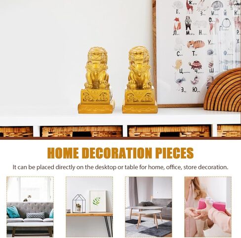 DOITOOL Lion Ornaments Small Lion Figurines Decorative Sculptures for Home D Cor Accents Unique Creative Statue for Living Room Desk Display in Saudi Arabia