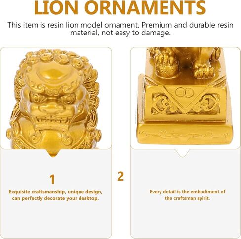 DOITOOL Lion Ornaments Small Lion Figurines Decorative Sculptures for Home D Cor Accents Unique Creative Statue for Living Room Desk Display in Saudi Arabia