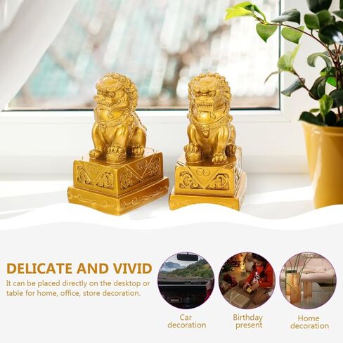 DOITOOL Lion Ornaments Small Lion Figurines Decorative Sculptures for Home D Cor Accents Unique Creative Statue for Living Room Desk Display in Saudi Arabia
