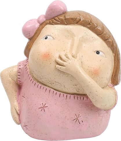Marsrut Girl Holding Nose Bathroom Statue: Hilarious Restroom Art & Funny Girls Decor Figurines and Sculptures, Quirky Whimsical Toilet Shelf Sitters for Powder Room, Home & Bathroom Decoration in Saudi Arabia