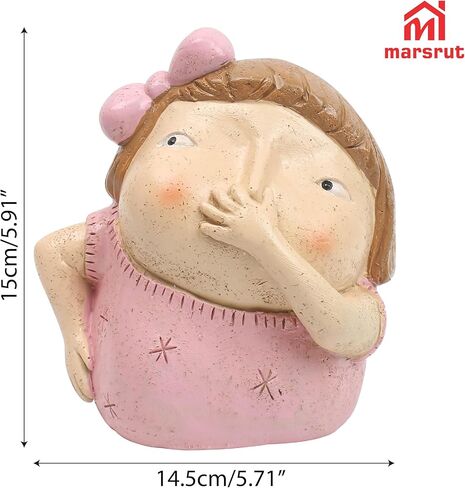 Marsrut Girl Holding Nose Bathroom Statue: Hilarious Restroom Art & Funny Girls Decor Figurines and Sculptures, Quirky Whimsical Toilet Shelf Sitters for Powder Room, Home & Bathroom Decoration in Saudi Arabia