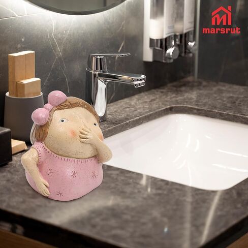 Marsrut Girl Holding Nose Bathroom Statue: Hilarious Restroom Art & Funny Girls Decor Figurines and Sculptures, Quirky Whimsical Toilet Shelf Sitters for Powder Room, Home & Bathroom Decoration in Saudi Arabia