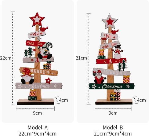 Christmas Tree Table Decor, Collectible Christmas Figurine with Santa, Snowman & Gift Accents, Tabletop Centerpiece for Xmas Holiday Home Decoration in Saudi Arabia