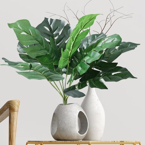 9 Head Artificial Plant GreenTurtle Backed Leaf DIY Fake Wreath Leaves Home Party Wedding Office Table Decoration Supplies in Saudi Arabia