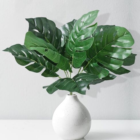 9 Head Artificial Plant GreenTurtle Backed Leaf DIY Fake Wreath Leaves Home Party Wedding Office Table Decoration Supplies in Saudi Arabia