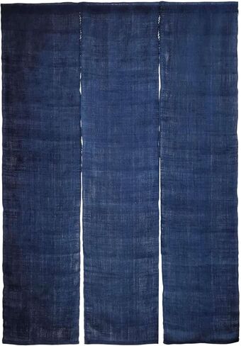 7vcraft Wide Japanese Doorway Curtain | Handwoven Linen Ramie (あさ) Noren Curtain | Traditional Deco Room Divider Tapestry (Yellow 3 Panels, 52x59in) in Saudi Arabia