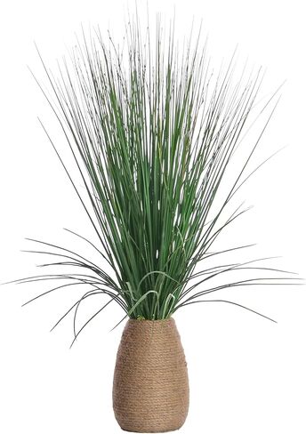 Vintage Home Artificial Faux Plastic 29" Tall Grass with Twigs in Hemp Rope Container (VHA102438) in Saudi Arabia