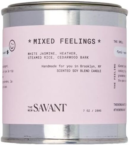 The New Savant Scented Candle - Library in a Forest - Aesthetic Bookish Candle for Home, Pine, Citrus, Patchouli & Leather, Soy Wax Blend, Vegan & Cruelty-Free, 50-Hour Burn Time - 7oz in Saudi Arabia