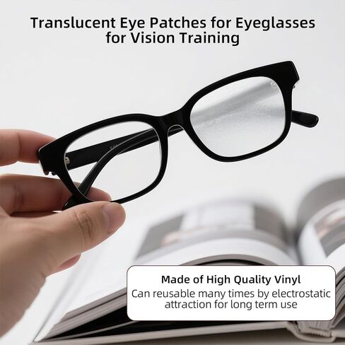 12 Pack Translucent Eye Patches for Glasses Wearers, Reusable Amblyopia and Strabismus Cover for Lazy Eye Correction and Post-Op Recovery After Eye Surgery Recovery (White) in Saudi Arabia