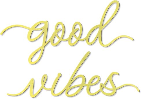 Zzbakress Gold Letter Wall Decor Good Vibes Only Gold Office Home Decor Boho Wall Decoration Metal Inspirational Room Decoration Wire Art Decor for Office Wall Bedroom Home (Relaxing) in Saudi Arabia