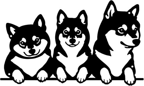 simpnavi Elegant Metal Wall Decor, 3 Cut Dog Design for Living Room, Dining Room or Kitchen, Unique Wall Art to Inspire (16inch) in Saudi Arabia