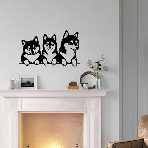 simpnavi Elegant Metal Wall Decor, 3 Cut Dog Design for Living Room, Dining Room or Kitchen, Unique Wall Art to Inspire (16inch) in Saudi Arabia