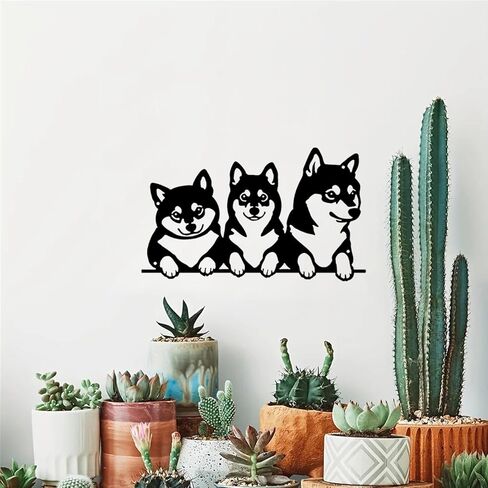 simpnavi Elegant Metal Wall Decor, 3 Cut Dog Design for Living Room, Dining Room or Kitchen, Unique Wall Art to Inspire (16inch) in Saudi Arabia