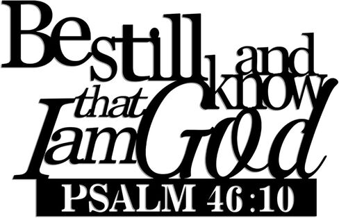 Vineland Metal Bible Verse Wall Art, Black 'Be Still and Know That I Am God' Sign Psalm 46:10, Modern Farmhouse Christian Decor, 11.4 x 9 Inches, Water Resistant in Saudi Arabia