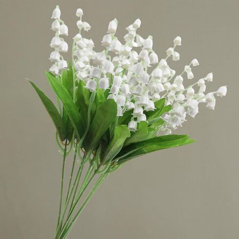 Artificial Flower Bellflower Simulated Lily of The Valley Home Soft Decoration Wedding Valentine's Bouquet Green Plants (35 * 19 * 8cm) in Saudi Arabia