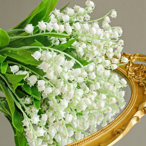 Artificial Flower Bellflower Simulated Lily of The Valley Home Soft Decoration Wedding Valentine's Bouquet Green Plants (35 * 19 * 8cm) in Saudi Arabia