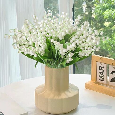Artificial Flower Bellflower Simulated Lily of The Valley Home Soft Decoration Wedding Valentine's Bouquet Green Plants (35 * 19 * 8cm) in Saudi Arabia