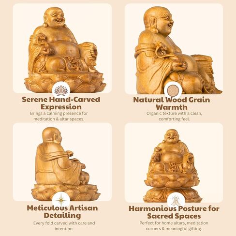 DAISYCRAFTVN Laughing Buddha Statue, Maitreya Happy Buddha for Home Decor, Small Indoor Buddha Statue for Good Luck & Prosperity, Buddha Decor Gift in Saudi Arabia
