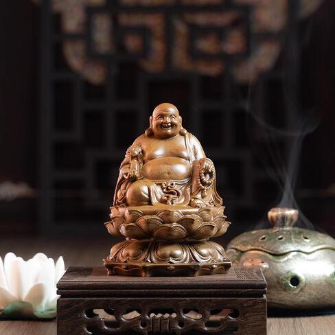 DAISYCRAFTVN Laughing Buddha Statue, Maitreya Happy Buddha for Home Decor, Small Indoor Buddha Statue for Good Luck & Prosperity, Buddha Decor Gift in Saudi Arabia