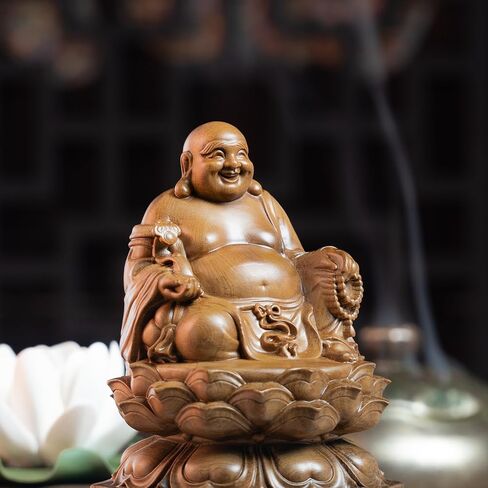 DAISYCRAFTVN Laughing Buddha Statue, Maitreya Happy Buddha for Home Decor, Small Indoor Buddha Statue for Good Luck & Prosperity, Buddha Decor Gift in Saudi Arabia