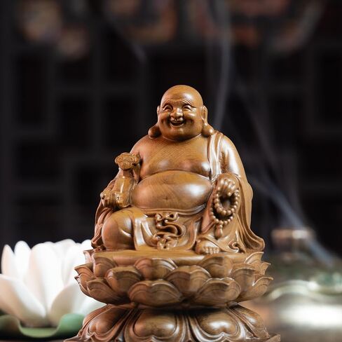 DAISYCRAFTVN Laughing Buddha Statue, Maitreya Happy Buddha for Home Decor, Small Indoor Buddha Statue for Good Luck & Prosperity, Buddha Decor Gift in Saudi Arabia
