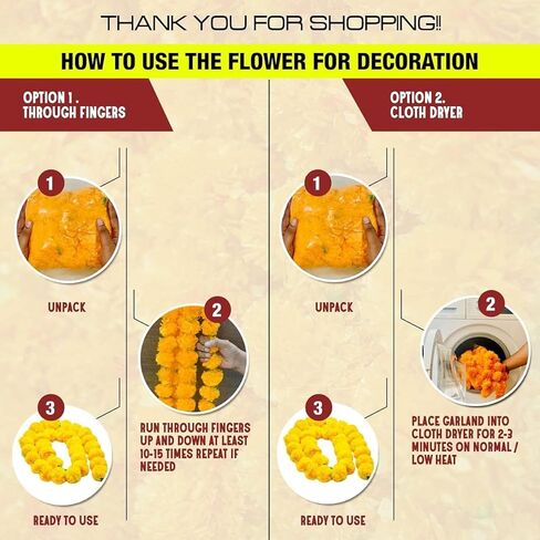 Krati Exports 5 PC - 5 feet Marigold Garland with Bells Indian Diwali Decoration Dia De Los Muertos Day of Dead Wedding Decoration Faux Garlands Mantle Decoration (Red) in Saudi Arabia