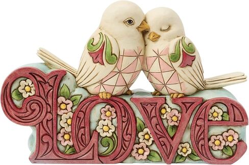 Enesco Jim Shore Heartwood Creek Love Birds Tweethearts Figurine, 4.92 Inch, Multicolor in Saudi Arabia