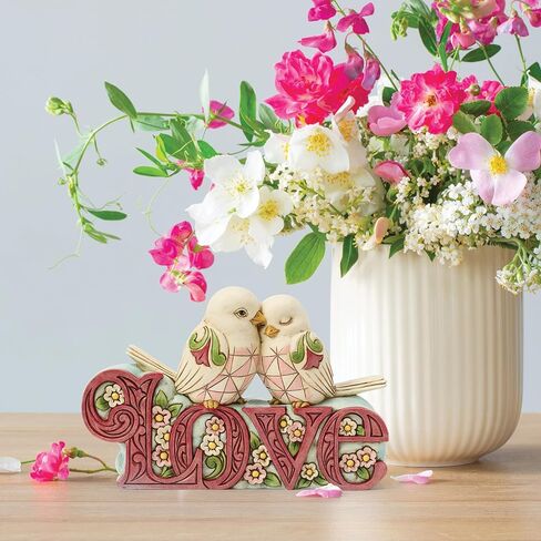 Enesco Jim Shore Heartwood Creek Love Birds Tweethearts Figurine, 4.92 Inch, Multicolor in Saudi Arabia