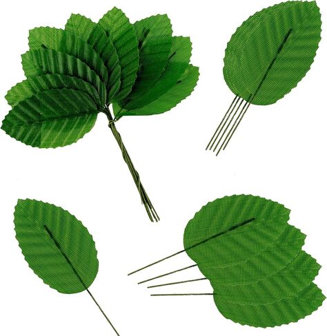 HekouJiub 200 Pcs Artificial Leaves Single Green Leaves for Decoration for Bouquets, Artificial Wreaths and Vine Decorations(Dark Green) in Saudi Arabia