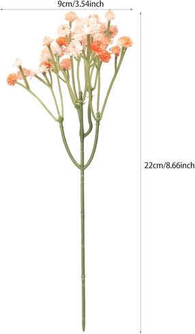 3PCS Artificial Fake Flowers Silk Floral Suitable for Wedding Bride Engagement Home Ornament Room Decoration (Pink, 22x9cm) in Saudi Arabia