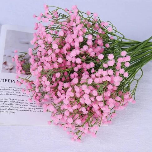 3PCS Artificial Fake Flowers Silk Floral Suitable for Wedding Bride Engagement Home Ornament Room Decoration (Pink, 22x9cm) in Saudi Arabia