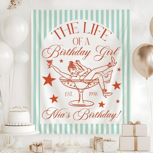 TQ22 Aged to Perfection Backdrop Any Age Birthday Banner Wine Wine Birthday Party Tapestry Custom Birth day Photo Backdrop Decor in Saudi Arabia