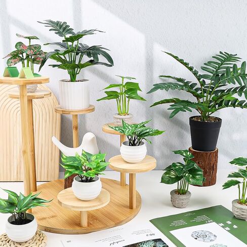 Gresorth 1 Pcs Artificial Large Palm Leaves Potted Decoration Fake Green Plant Bonsai Display Lifelike Tropical Monstera Ornament Home Housewarming Cabinet in Saudi Arabia