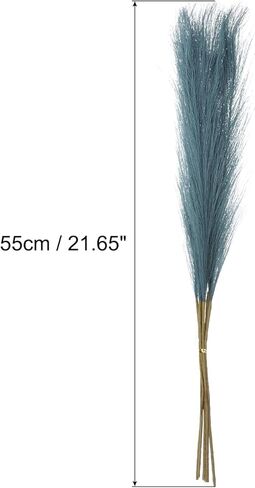 Generic 8Pcs Dark Blue 21" Faux Pampas Grass, Elegant and Versatile Artificial Pampas Grass for Living Room Party Wall Vase Wedding Decoration in Saudi Arabia