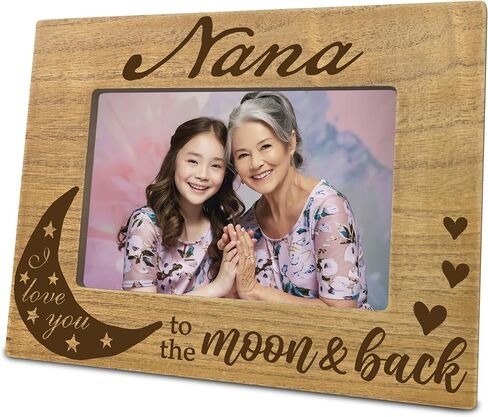 Photo frame of me & grandma, 4 x 6 Wooden White Frame Back support, For desktop decoration wall display, Nana Gifts, Given to Grandma by her grandchildren Gift, Mother's Day Gifts and Supplies - A05 in Saudi Arabia