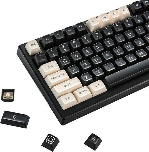 PBT Keycaps-MOA Highly Rounded Heat Sublimation, Cute Puppy Custom Keyboard Keycap Set 64/68/75/84/87/96/98/100/104/108,Compatible with A Variety of Cross-Switch Keyboards(133 Keys) in Saudi Arabia