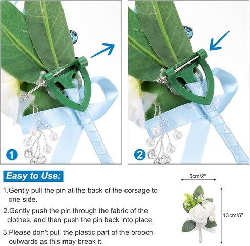 uxcell 20pcs White Boutonnieres for Men, Artificial Flower Buttonholes Pocket Corsage with Boutonnieres Pins for Wedding Bride Groom Ceremony Anniversary Formal Party in Saudi Arabia
