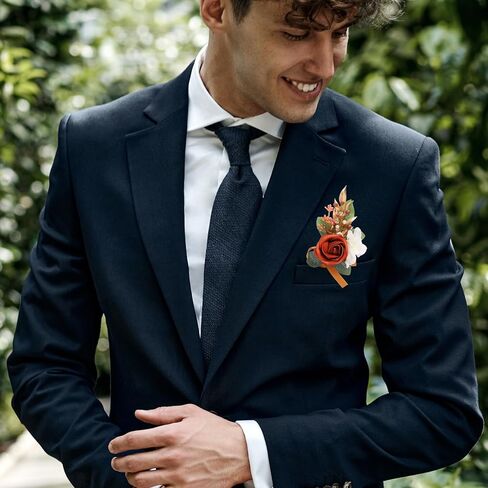uxcell 20pcs White Boutonnieres for Men, Artificial Flower Buttonholes Pocket Corsage with Boutonnieres Pins for Wedding Bride Groom Ceremony Anniversary Formal Party in Saudi Arabia