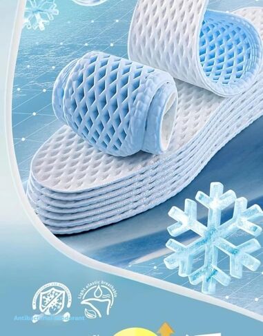 Mesh Breathable Insoles for Shoes Summer Cool Insole Feet Running Sports Shock Absorption Memory Foam Shoes Pads in Saudi Arabia