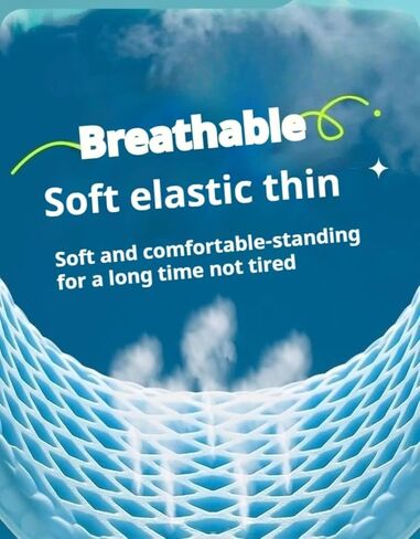 Mesh Breathable Insoles for Shoes Summer Cool Insole Feet Running Sports Shock Absorption Memory Foam Shoes Pads in Saudi Arabia