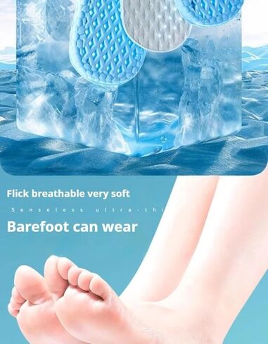 Mesh Breathable Insoles for Shoes Summer Cool Insole Feet Running Sports Shock Absorption Memory Foam Shoes Pads in Saudi Arabia