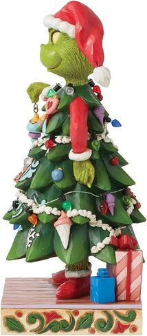 Enesco Dr. Seuss Grinch by Jim Shore Grinch Dressed as a Christmas Tree Figurine, Grinchmas Stone Resin Hand Crafted Collectible Christmas Figurines Home Decor Sculpture Statue, 8.27 Inch, Multicolor in Saudi Arabia