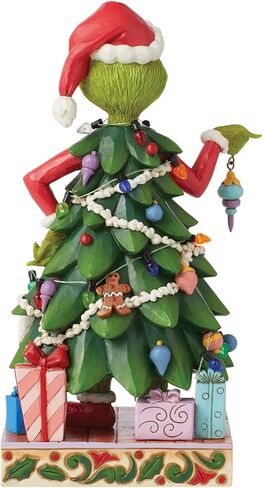 Enesco Dr. Seuss Grinch by Jim Shore Grinch Dressed as a Christmas Tree Figurine, Grinchmas Stone Resin Hand Crafted Collectible Christmas Figurines Home Decor Sculpture Statue, 8.27 Inch, Multicolor in Saudi Arabia