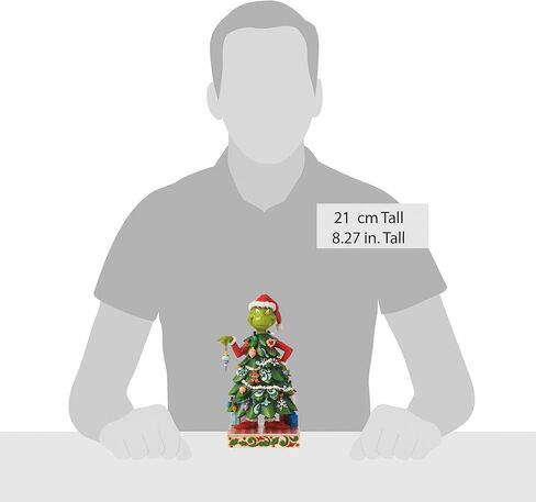 Enesco Dr. Seuss Grinch by Jim Shore Grinch Dressed as a Christmas Tree Figurine, Grinchmas Stone Resin Hand Crafted Collectible Christmas Figurines Home Decor Sculpture Statue, 8.27 Inch, Multicolor in Saudi Arabia