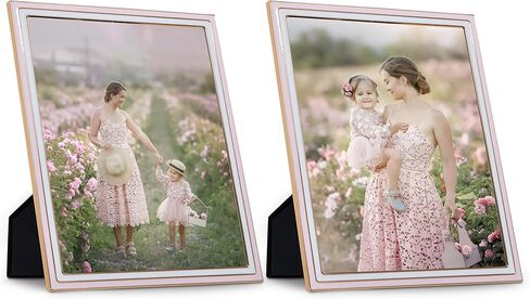 إطار صورة لسطح الطاولة من Sheffield Home - إطار عرض مزخرف بالمينا الحديدي للمنزل أو المكتب، مقاس 5 × 7 بوصة، أبيض in Saudi Arabia