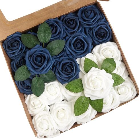 YEEFLORA Artificial Flowers, 25pcs Realistic Artificial Rose for Centerpieces Arrangements, Sage Green Foam Flowers with Stem for Bridal Shower Party Home Decorations in Saudi Arabia