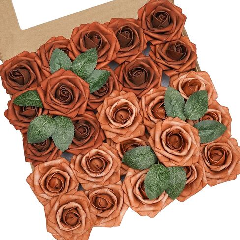 YEEFLORA Artificial Flowers, 25pcs Realistic Artificial Rose for Centerpieces Arrangements, Sage Green Foam Flowers with Stem for Bridal Shower Party Home Decorations in Saudi Arabia
