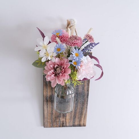 Botius Artificial Flowers Bouquet Fake Flower Bouquet Silk Seasonal Floral Plant Arrangements for Bridal Bouquets Home Party Wedding Table Centerpieces Decor Gravesites Decoration, Dark Pink in Saudi Arabia