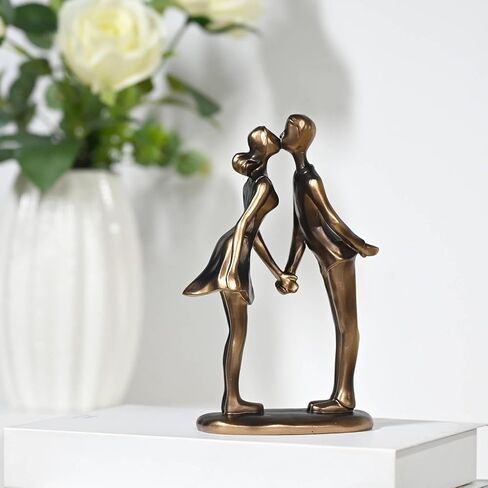 Brillantreal Romantic Resin Couple Statue – Modern Abstract Figurine Decorative Sculpture, Timeless Home Decor Ornament, Wedding for Couple, Husband or Wife, Romantic Gifts for Her in Saudi Arabia