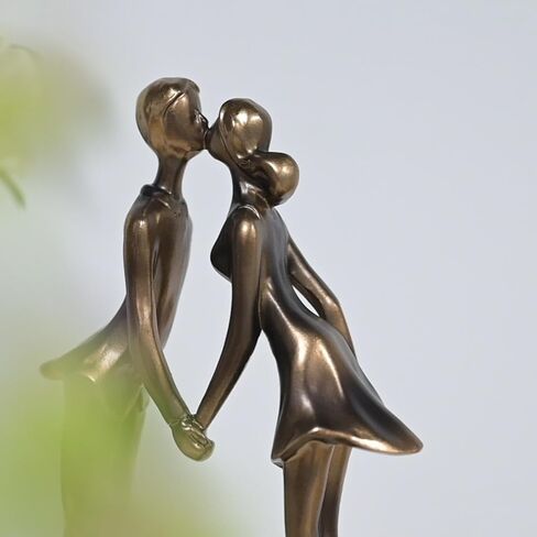 Brillantreal Romantic Resin Couple Statue – Modern Abstract Figurine Decorative Sculpture, Timeless Home Decor Ornament, Wedding for Couple, Husband or Wife, Romantic Gifts for Her in Saudi Arabia